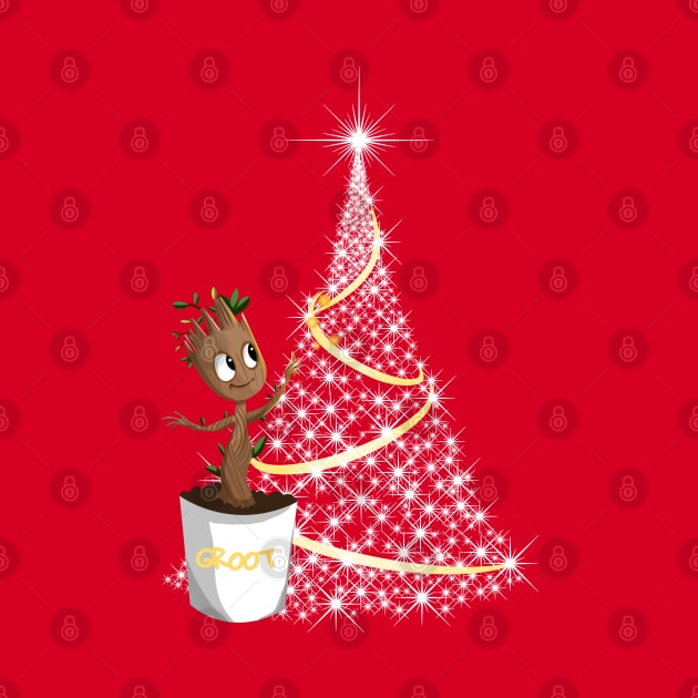 Groot Christmas Tree by Flip Flops in Fantasyland