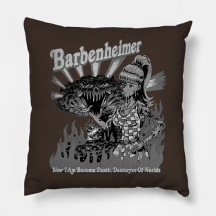 Black Barbenheimer Pillow