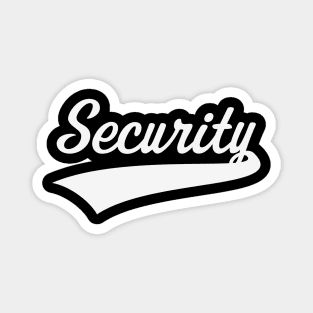 Security Lettering (Team / Service / White) Magnet