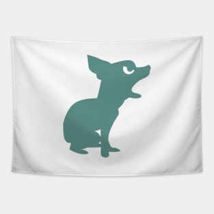 Angry Animals: Chihuahua (green) Tapestry