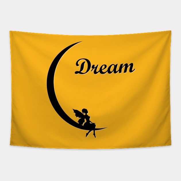 Dream Fairy Tale Fantasy Imagination Creativity Pixie Moon Tapestry by twizzler3b