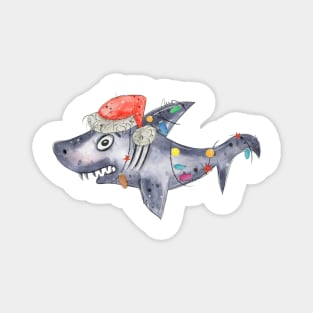 Christmas shark Magnet