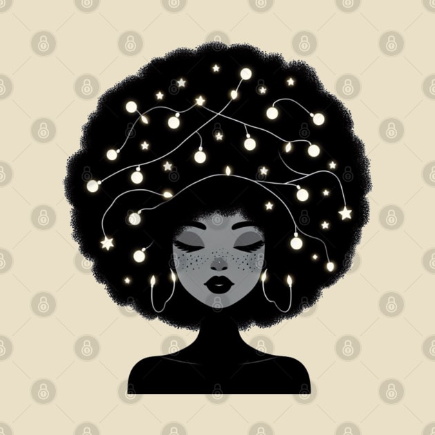 Afro Girl Shiney black Woman by DarkWave