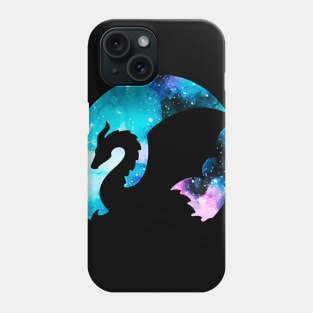 Spiny Galaxy Dragon Silhouette Phone Case