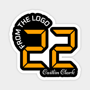 From the logo 22 Caitlin Clark Orange White Magnet