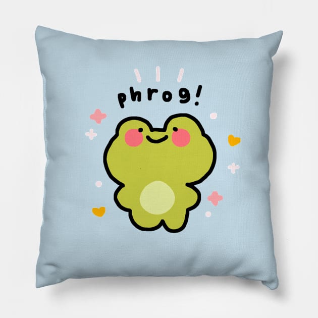 Phrog Pillow by maiadrawss