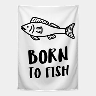 born to fish Tapestry