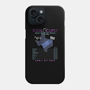 Total Solar Eclipse 2024 Tour Of Texas Phone Case