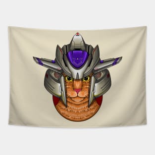 Feline Mecha: Gundam Helmet Edition 4 Tapestry