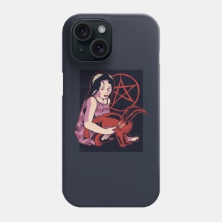 summoning demon cat Phone Case