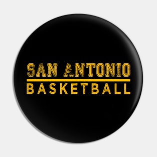 Awesome Basketball San Antonio Proud Name Vintage Beautiful Team Pin