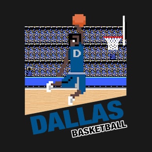 Dallas Basketball 8 bit pixel art cartridge design T-Shirt