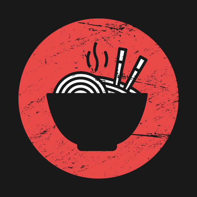 Retro Japanese Ramen Icon by MeatMan