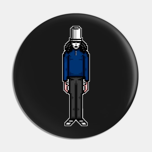 Buckethead Sprite Pin by NateArtDesign