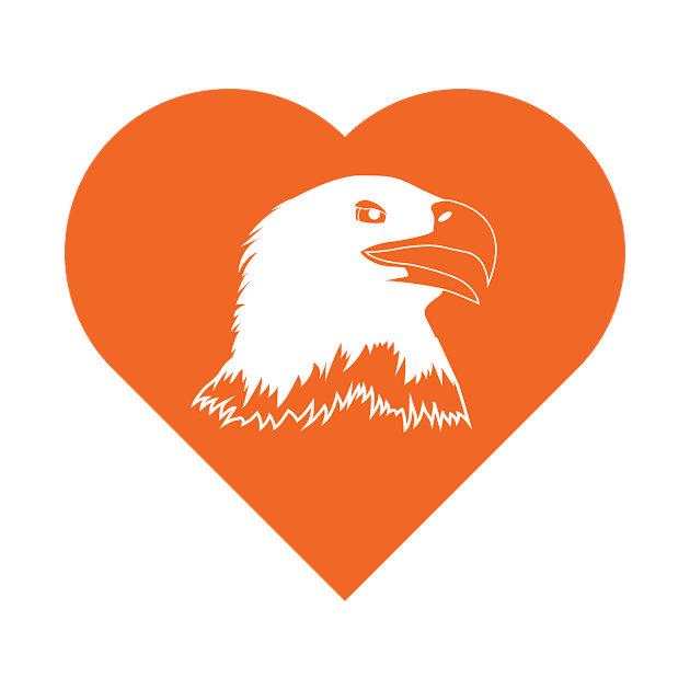 Eagle Mascot Cares Orange by College Mascot Designs