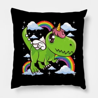 Cute Dinosaur & Unicorn Unisaur Mythical Animal Pillow