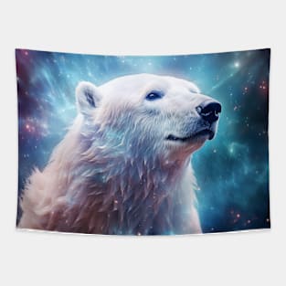 Polar Bear Wild Animal Majestic Wilderness Surrealist Tapestry