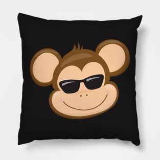 Cool Monkey Face Pillow