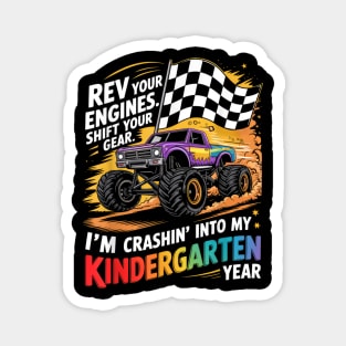 Back To School Kindergarten Monster Truck Boys Kid Magnet