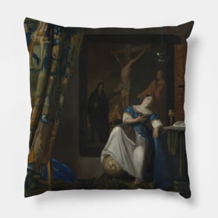 The Allegory of the Faith by Jan Vermeer Pillow