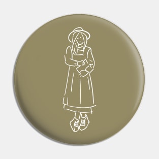 Minimalist Art Girl Pin