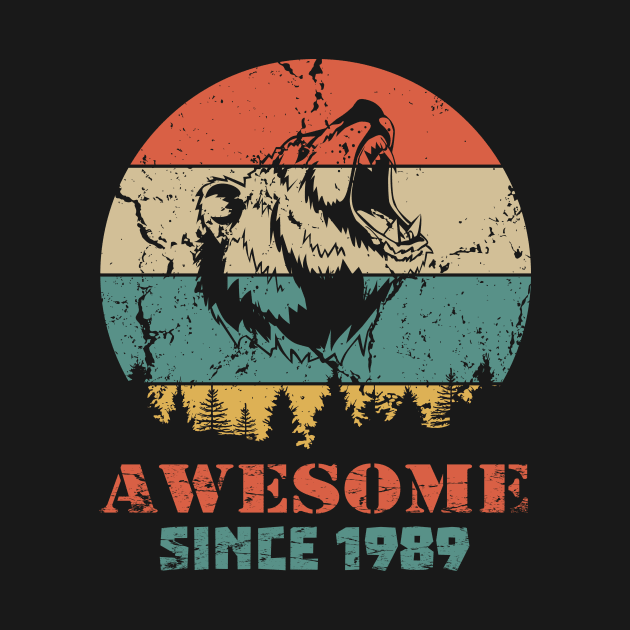 Awesome Since 1989 Year Old School Style Gift Women Men Kid by SmileSmith