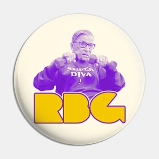 Super Diva! RGB Lifting Weights Workout Power Design Pin