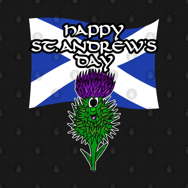 Scotland St Andrew's Day Scottish Flag Thistle by doodlerob