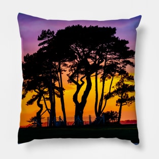 Sunset Silhouette Pillow