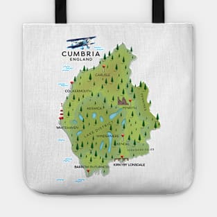 Cumbria England Map Tote