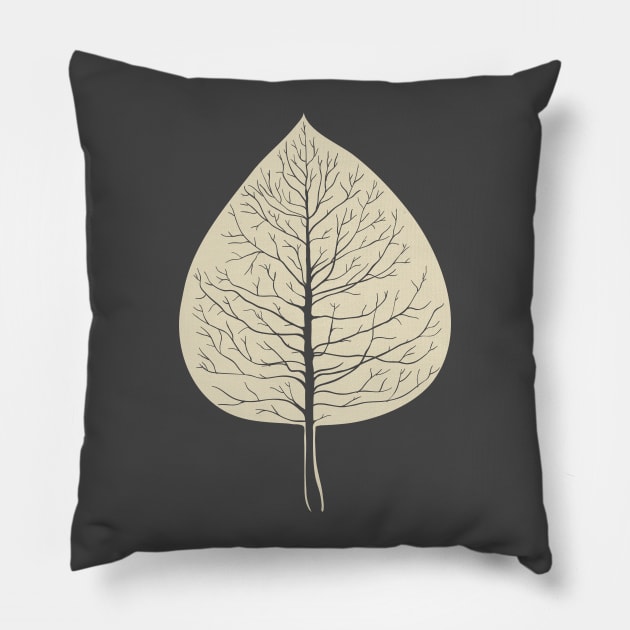 Tree leaf Pillow by Ideabuk