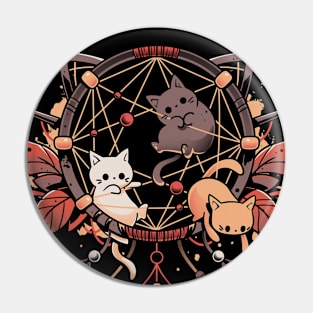 Cat Catcher - Kittens Dream Catcher Pin