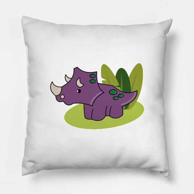 Baby Triceratops Pillow by Warp9