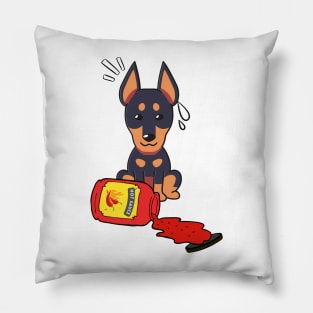 Funny Alsatian Spilled Hot Sauce Pillow