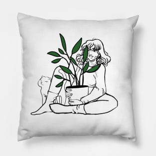 Plant girl Pillow