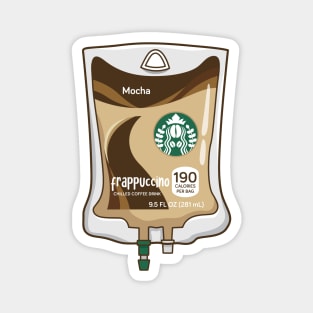 Mocha Iced Coffee IV Bag for medical and nursing students, nurses, doctors, and health workers who are coffee lovers Magnet