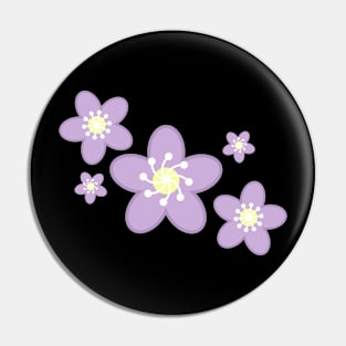 Spring Time Purple Blosom Flower Clusters - Black Pin