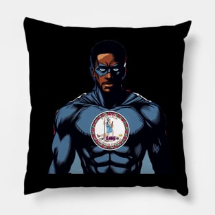 Richmond Virginia 1990s Black Comic Book Superhero RVA Pillow