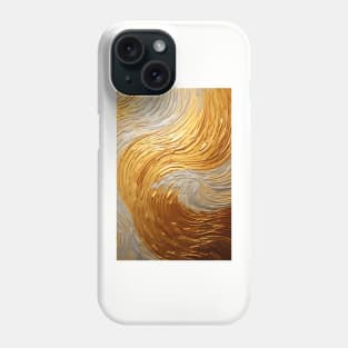 Gold and silver swirls clay ! Phone Case