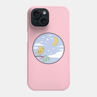 A small yellow bird on a branch Phone Case