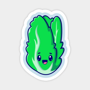 Cute Lettuce Smile Cartoon Magnet