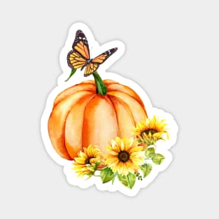 Monarch Pumpkin Magnet