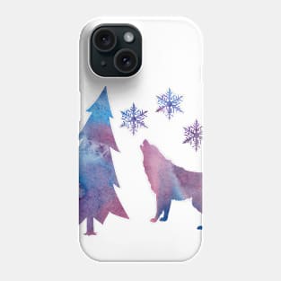 Howling wolf Phone Case