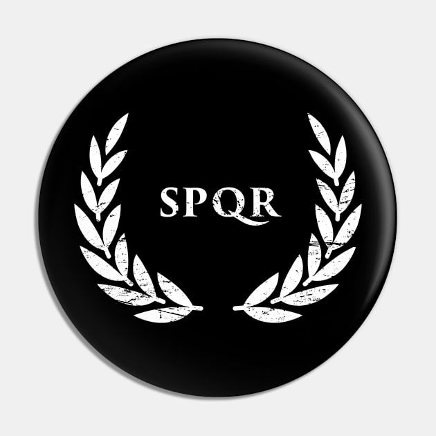 Roman Empire SPQR Wreath Pin by Wizardmode