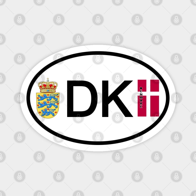 Denmark car country code Magnet by Travellers