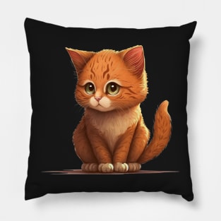 Cute Tabby Kitten Pillow