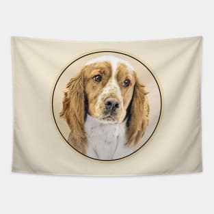 Welsh Springer Spaniel Painting - Original Dog Art Tapestry