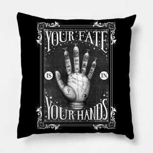 Your Fate Is In Your Hands Palmistry with Vintage Look Pillow