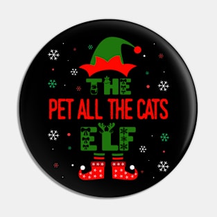 Family Christmas Matching Squad Outfit Elf Funny Cat Lover Pin