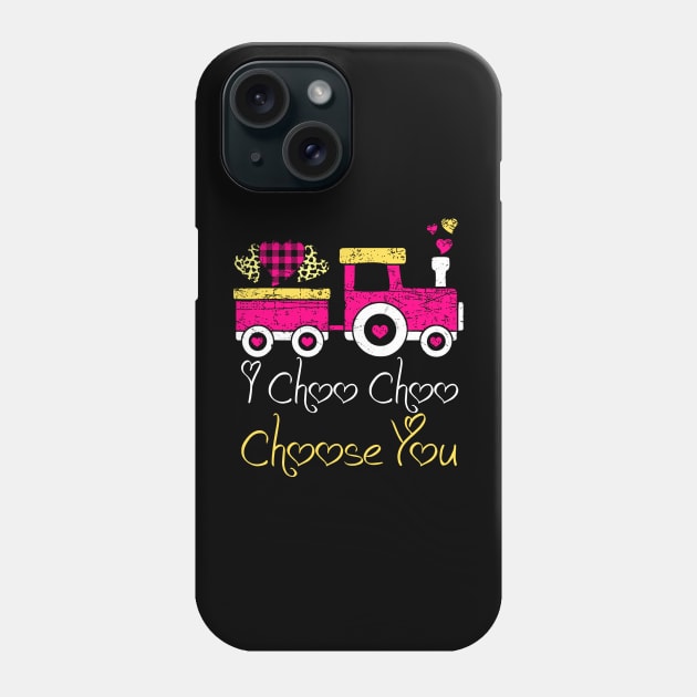 Kids I Choo Choo Choose You Valentines Day Train Toddler Boy Phone Case by ReneeShitd